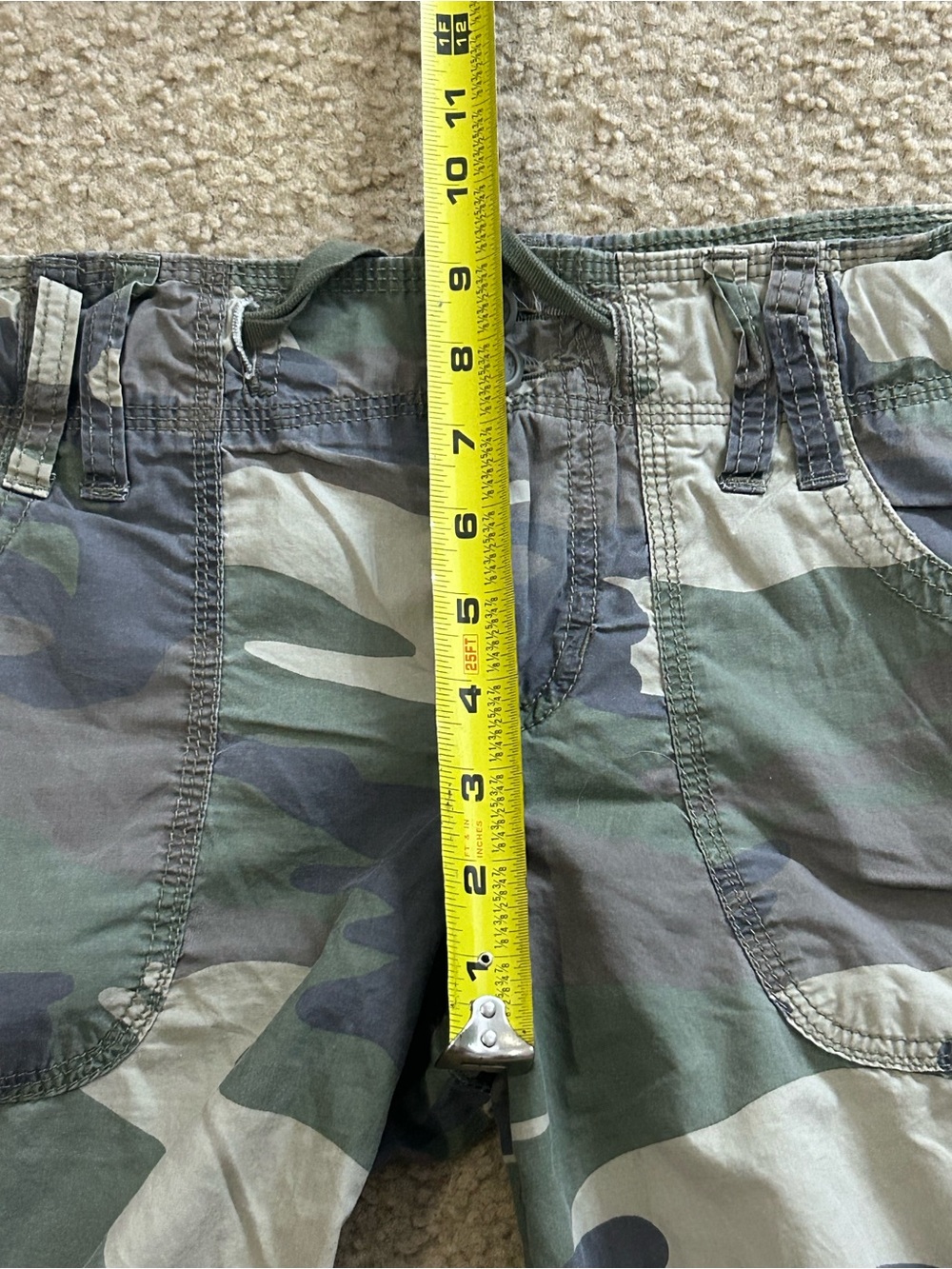 Vtg Y2K Hollister Low Rise Camo Cargo Pants Women’s Large - Picture 9 of 10
